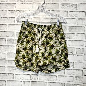 Briggs New‎ York Green Leaf Print Women's Cargo Shorts
